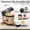 Disposable Paper Coffee Cups with Lids and Sleeves, Heat-Resistant Leak-Proof Black To Go Paper Cups for Hot Coffee, Cocoa, Chocolate and Espresso